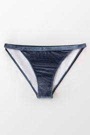 Bas de bikini taille basse en velours
